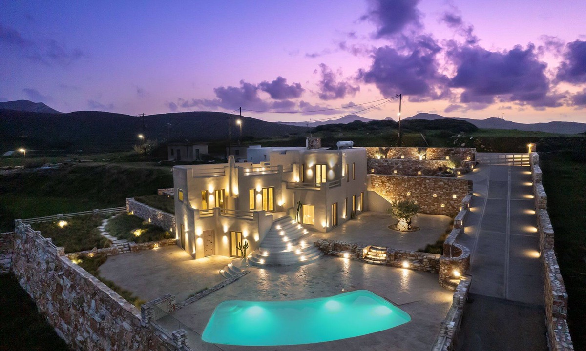 Naxos Villa | A private sanctuary above the Aegean . Sunlight, stillness, and the olive grove