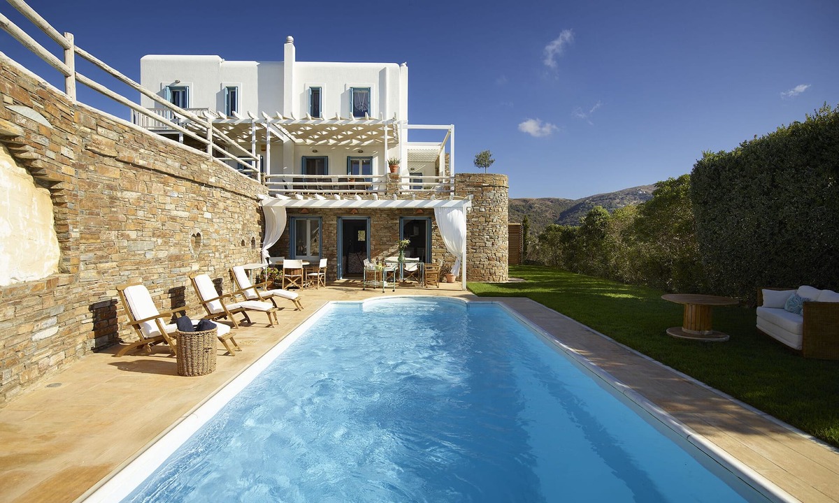 Kato Fellos Villa | Aegean wonder: Villa Phivi, 5 bedrooms, private pool, Andros, Greece