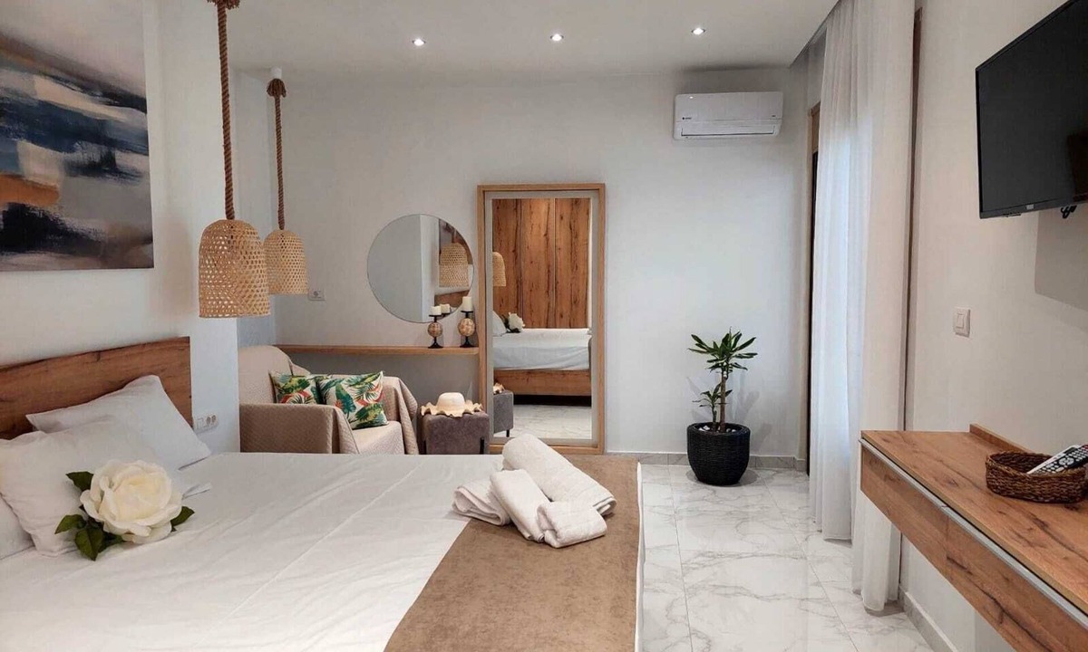 Kolymbia Apartment | Apartment 'Alexa 1' with Private Terrace, Wi-Fi and Air Conditioning