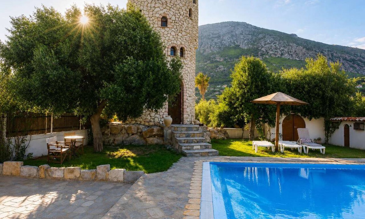Platees House | Beach Livadostra StoneTower - Private Pool Retreat