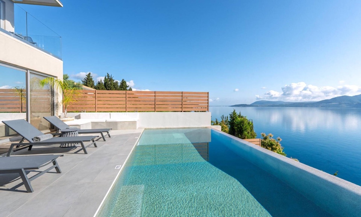 Nikiana Villa | Contemporary Villa with Sea Views and Pontoon Access near Tavernas