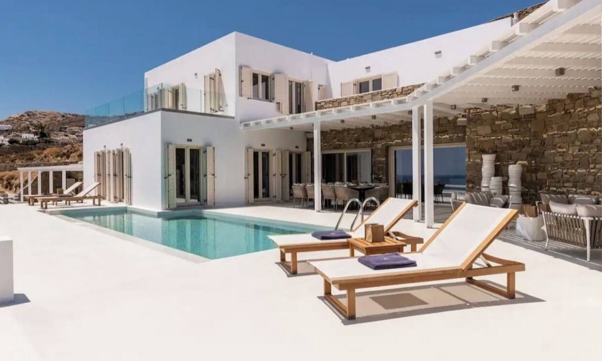 Elia Villa | Gorgeous Villa 5BR Pool, 2 Jacuzzis Sea View 550m. from Elia Beach