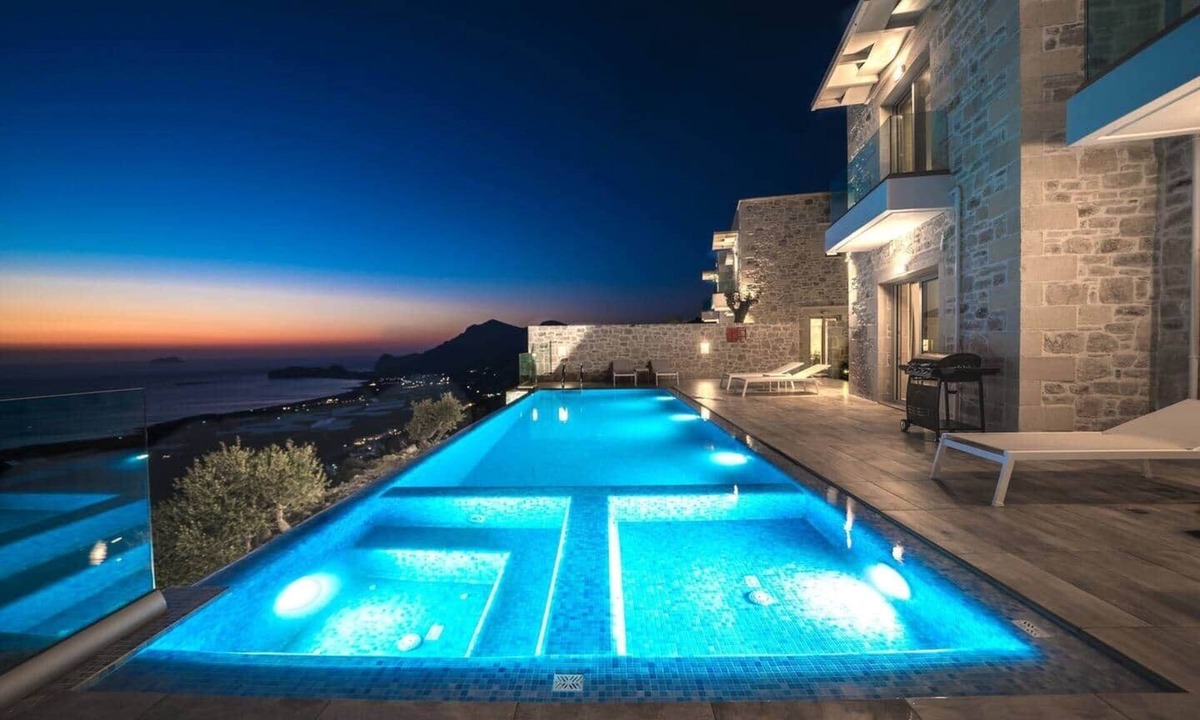 Platanos Villa | Luxury Villa Alkinoos, private pool, Sea view, BBQ