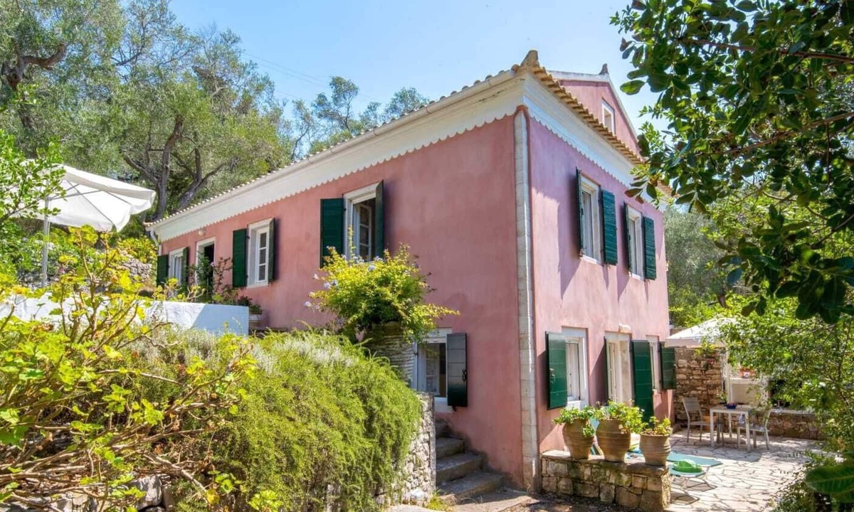 Lakka Villa | Romantic traditional villa in large private olive grove with stunning sea views.