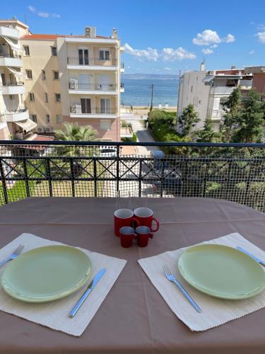 Agia Triada Apartment | Strand Wohnung, Lux, Meerblick, WiFi, Klimaanlagen
