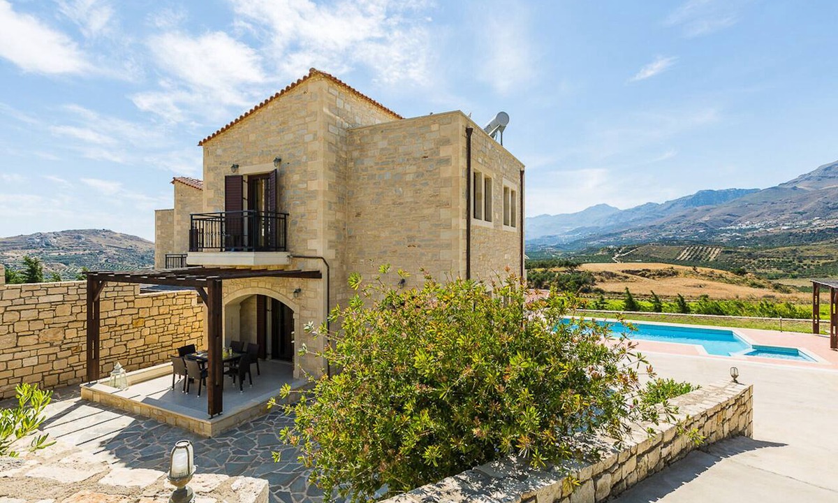 Lefkogeia Villa | Traditional Cretan Stone Villa, Intimate Spaces & Private Pool, Family Friendly