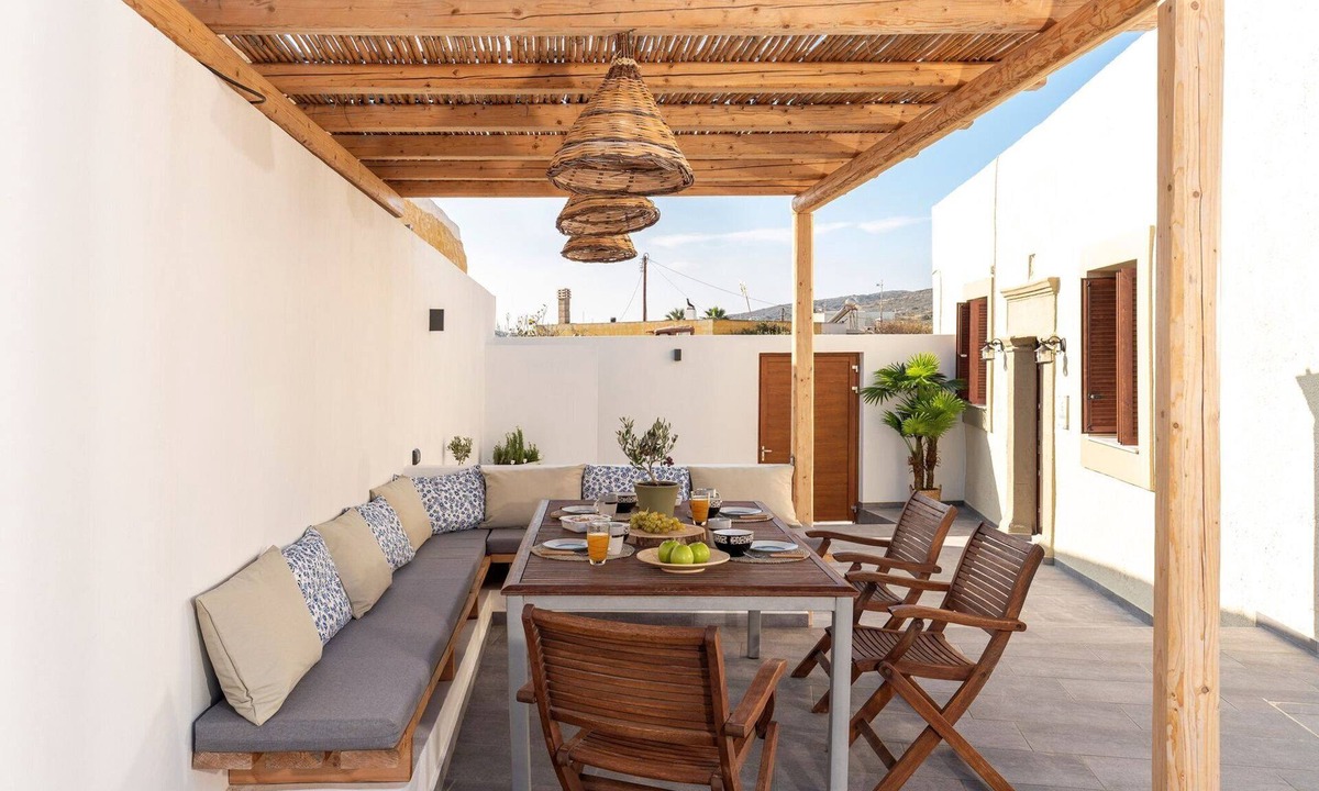 Kattavia Villa | Viila Elaoria, Furnished Terrace, Rhodes