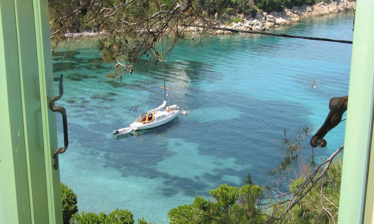 Agios Petros House | Vilavala: Perched High in the Pines Above a Secluded, Swimmable Cove