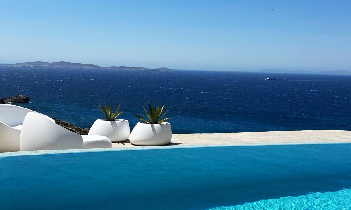 Agios Stefanos Villa | Villa AGNES Mykonos - 5 bedrooms - seaview - pool - fast satellite internet