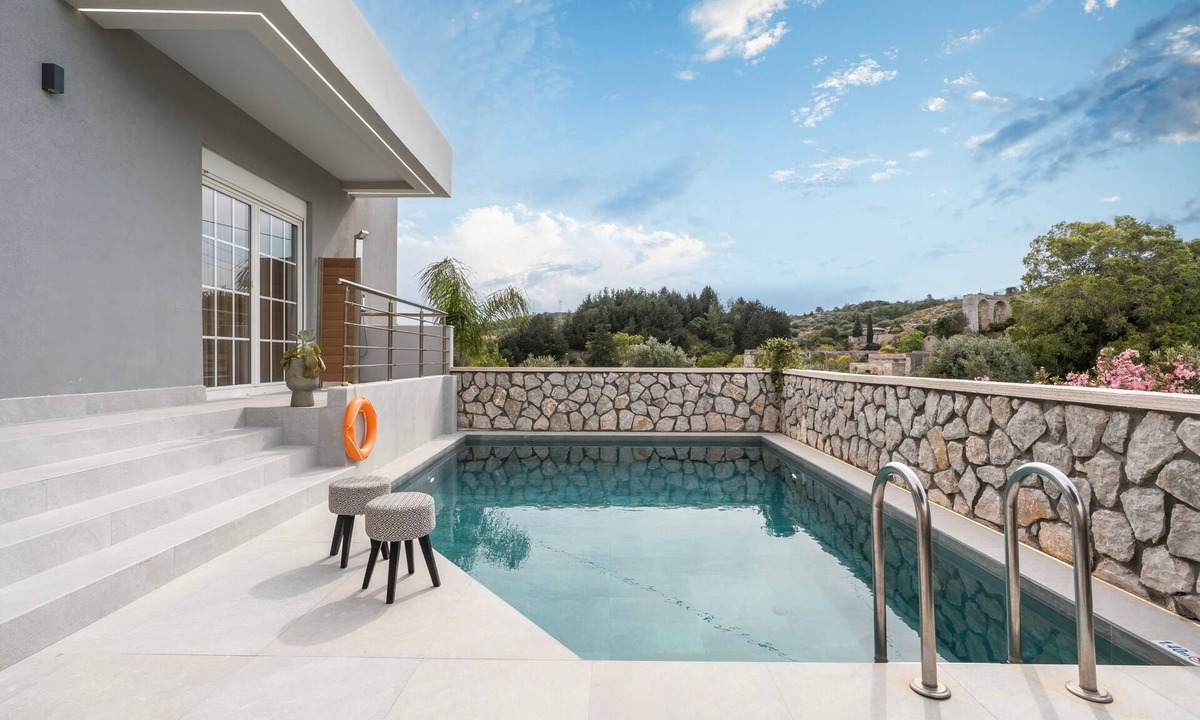 Afandou Villa | Villa "Eldorado Luxury" with Mountain View, Private Pool & Wi-Fi