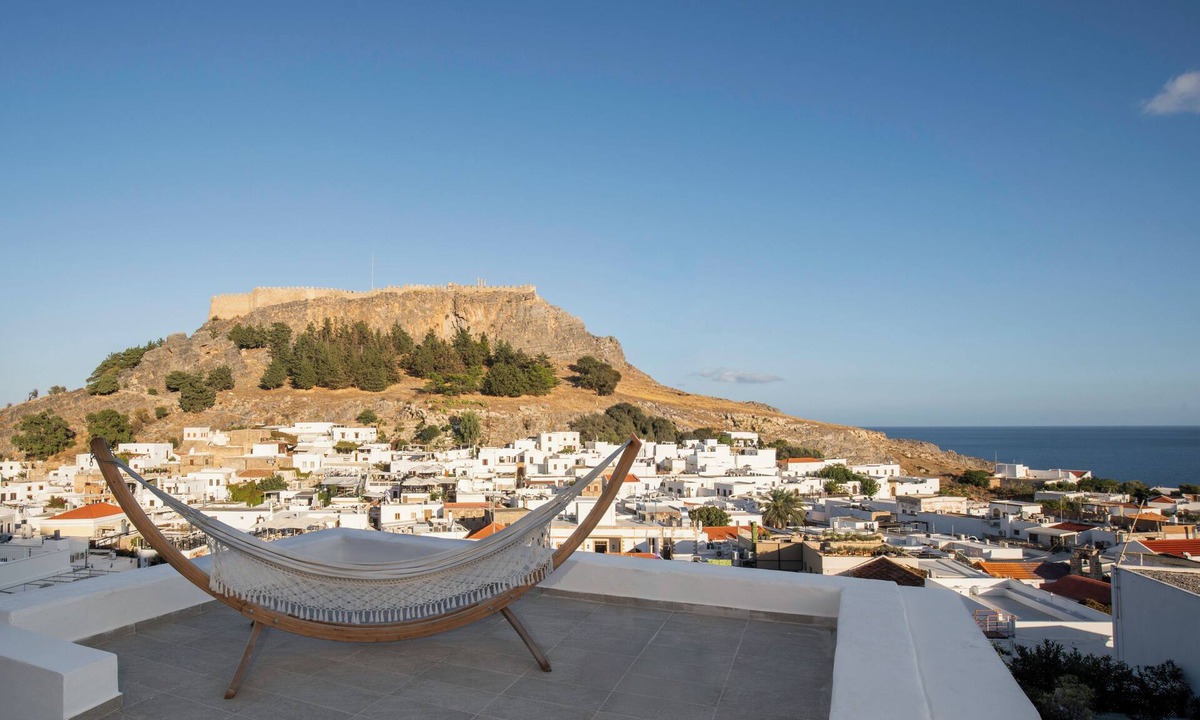 Lindos Villa | Villa Qupi, sleeps 12, Fully Air-conditioned, stunning views of the Acropolis!