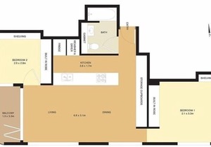 2 Bedroom Apt in Potts Point with Parking