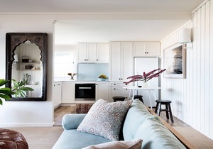 Absolute beachfront home with log fire