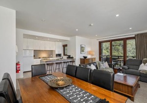 Elevation 2 bedroom with guest room gas fire and mountain views