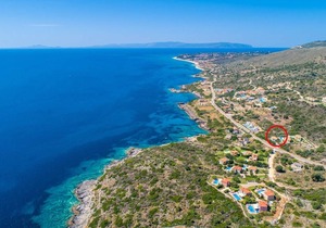 Skala Villa Blue: Large Private Pool, Walk to Beach, Sea Views, A/C, WiFi in Elios Proni