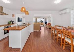 Slps 22 Family accom 2 houses side by side BEACHFRONT sunset drink, pet freindly