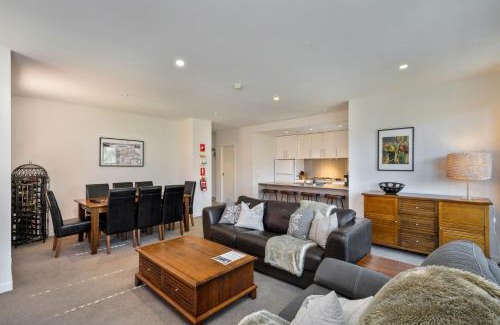 Thredbo Apartment | Elevation 2 bedroom with guest room gas fire and mountain views