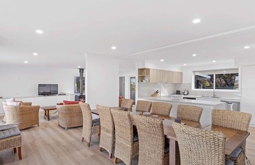 Fingal Bay House | Island View - 80 Lentara St - Large Family Home, Pool, WIFI and Sweeping Views of Fingal