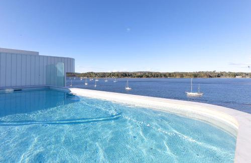 Batemans Bay Apartment | Joy at Ohana: Balcony & Pool Overlooking the Bay