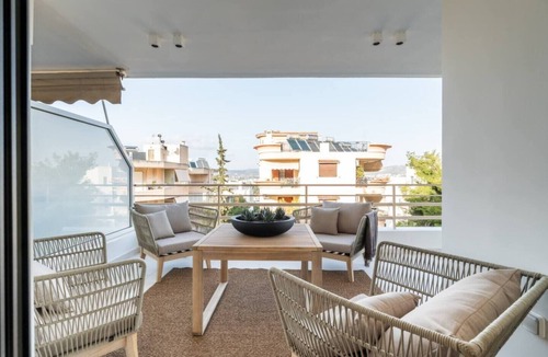 Varkiza Apartment | 2BD Boho Sea View Apartment by The Olon