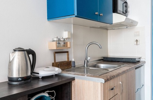 Stegna Apartment | Anastasia Studios Apartment with Mountain View, Wi-Fi, and Air Conditioning