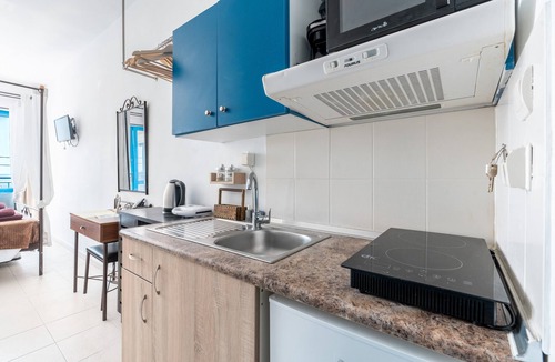 Stegna Apartment | Anastasia Studios Apartment with Mountain View, Wi-Fi, and Air Conditioning