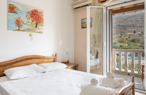 Kalymnos Apartment | Bed and Breakfast 'Double Room No 9' with Sea View, Wi-Fi and Air Conditioning