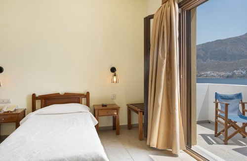 Telendos Bed & Breakfast | Bed and Breakfast 'King Studio No 9' with Sea View, Wi-Fi and Air Conditioning