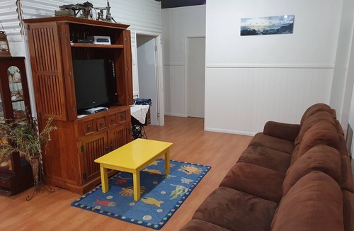 Orchid Beach House | Blue Horizon Orchid Beach Fraser Island open plan living with large BBQ area
