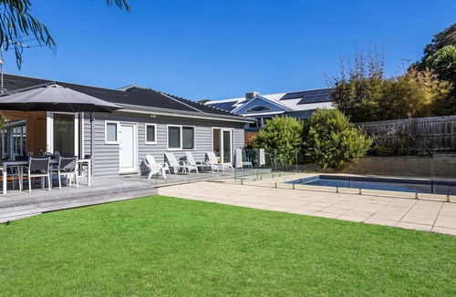 Rye House | Bluetopia - Contemporary coastal beach house with solar heated pool