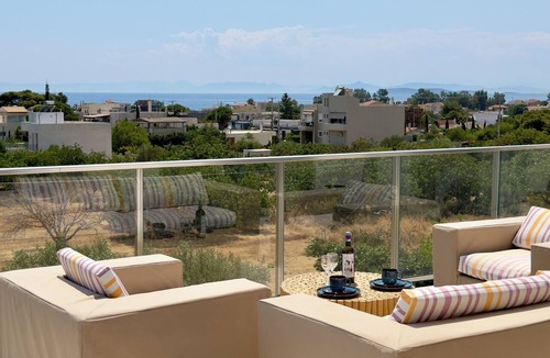 Lagonissi Apartment | CasaMare Lagonisi Luxury rooftop studio apartment with Sea and Mountain View