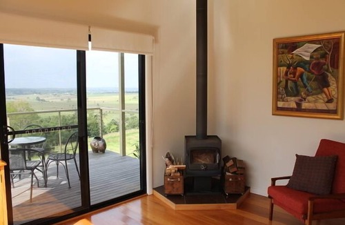Croobyar House | Contemporary stylish luxury retreat featuring passive solar design + wood heater