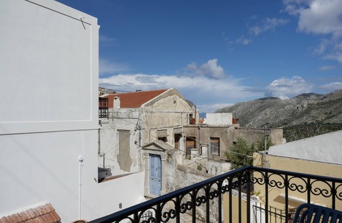 Symi Apartment | Double Room 8 with Private Balcony, Wi-Fi, and Air Conditioning