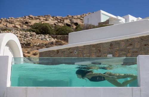 Elia Villa | Elegant Mykonos Suite | Contemporary Suite with Sea Views and Shared Pool | Elia