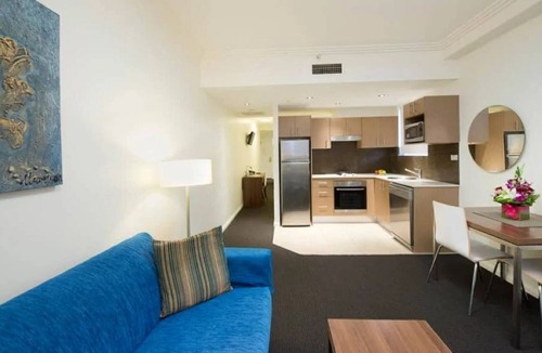 Haymarket Apartment | Executive Family Studio w private balcony at Cunningham Street, Sydney CBD