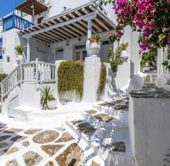 Mykonos Town Villa | Floral Villa with marvelous view to Mykonos town