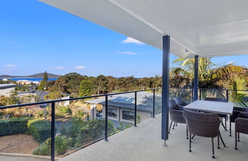 Fingal Bay House | Island View - 80 Lentara St - Large Family Home, Pool, WIFI and Sweeping Views of Fingal