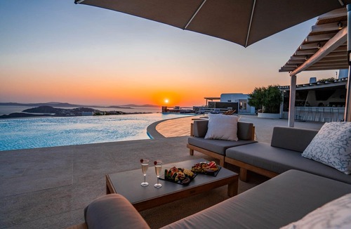 Psarou Villa | Lavish Mykonos Villa | Selini Blu | 9 Beds | Hilltop Estate with Aegean Views