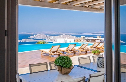 Psarou Villa | Lavish Mykonos Villa | Selini Blu | 9 Beds | Hilltop Estate with Aegean Views