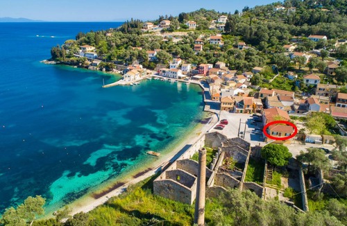 Longos Apartment | Limani: Walk to Beach, Sea Views, A/C, Car Not Required