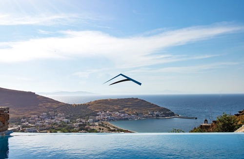 Korissia Villa | Luxurious Villa Luna with a swimming pool and a fantastic sea and sunset view
