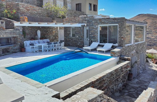 Korissia Villa | Luxurious Villa Luna with a swimming pool and a fantastic sea and sunset view