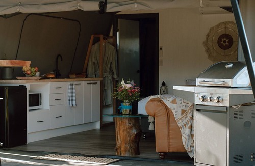 Barrine House | Luxury Glamping Tent, farm stay, near lake, amounst nature. Relax and unwind