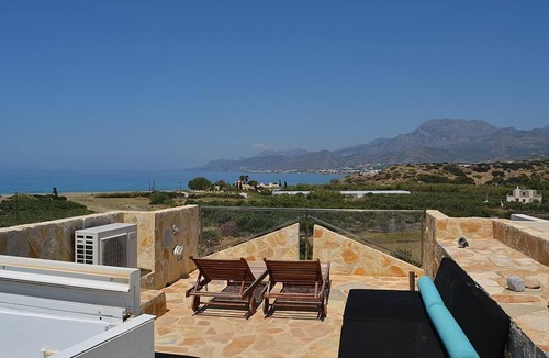 Lithinai House | Luxury home with ocean views—private rooftop with 2 pools, 200 m from the beach. Max 6 p