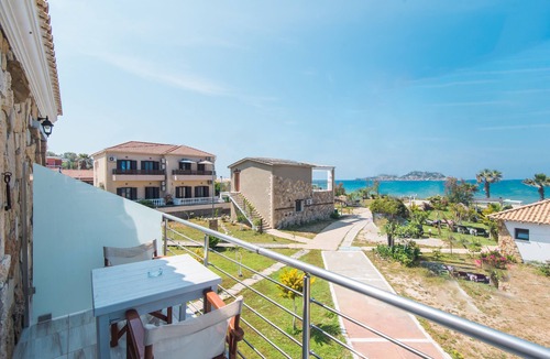 Arillas Apartment | 'Mirage Arillas Studio Type B15' with Sea View, Shared Pool & Wi-Fi