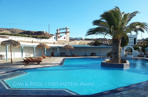 Klouvas Villa | Modern Villa with ocean-view, fully-equipped, 5 min from Mykonos Town/Beach