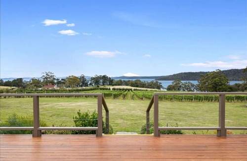 Koonya House | Norfolk Bay Retreat - views over the sea and vines