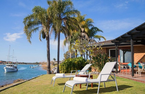 Port Macquarie House | North view - waterfront home on the Port Macquarie canals with private jetty