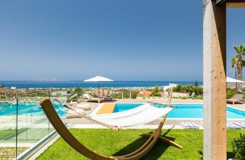 Vathianos Kampos Villa | Premium SeaView Villa GG with Private Pool, Sauna and Gym
