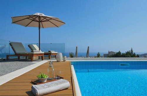 Vathianos Kampos Villa | Premium SeaView Villa GG with Private Pool, Sauna and Gym